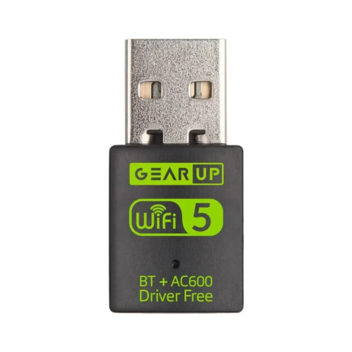 GearUP 600Mbps Dual Band WiFi + Bluetooth Adapter For Windows PC