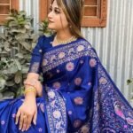 Japani Silk Skin Print Sharee with Blouse Piece