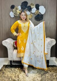 Embroidery Cotton Three Piece