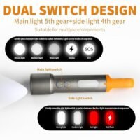 GearUP K57 Multifunctional Rechargeable Torch, Flashlight - Image 2