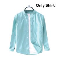 3 pcs Combo Men's Ban Collar Cotton Shirt - Image 4