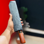 Premium 12-Ribs Automatic Open/Close Wood Handle Umbrella