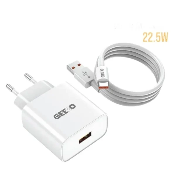 GEEOO C22 22.5W Fast Charger with Type-C Cable
